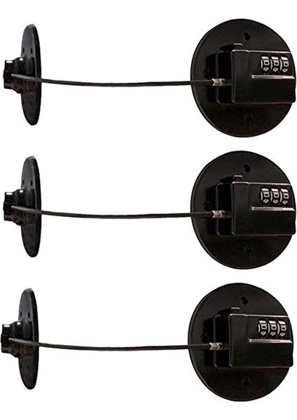 3x Buzdolabı Güçlü Yapıştırıcı 3 Haneli Şifre Kilidi Kabine Dosyası Çekmecesi Pencere Çocuk Güvenliği (Yurt Dışından)