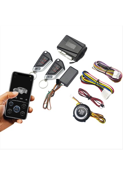 Cep Telefonu Uzaktan Kumanda Araba Autostart Motor 1 Düğmesi Başlat Sistemi Stop Sistemi Otomatik Motor Başlangıç Kilitleme (Yurt Dışından) fiyatları