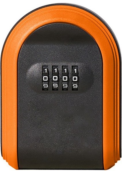 Anahtar Güvenli Kutu Hava Durumu Geçirmez 4 Sayı Kombinasyon Dış Mekan Anahtar Güvenlik Depolama Kılıfı Anahtar Kilit Kutusu Duvar Monte Siyah ve Turuncu (Yurt Dışından)