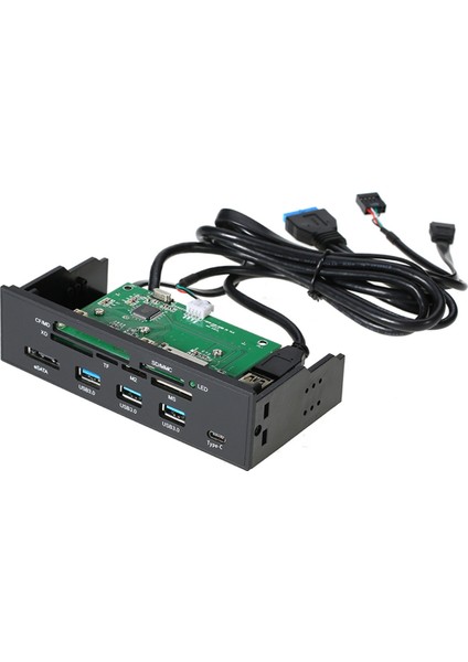 5 25INCH Kart Okuyucu Dahili Kart Okuyucu Medya Çok Fonksiyonlu Gösterge Tablosu Pc Ön Panel Tip-C USB 3 1 USB 3 0 (Yurt Dışından)