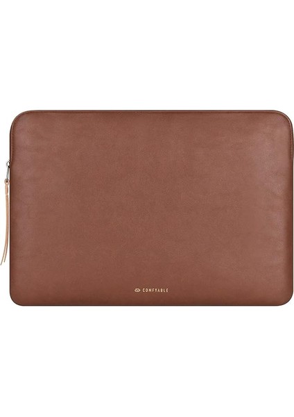 13 Inç MacBook Pro M2 M1 ve MacBook Air 13 M3 M2 M1 ile Uyumlu Ince Dizüstü Bilgisayar Kılıfı, Pu Deri Çanta Su Geçirmez Kılıf Kılıf, Kahverengi