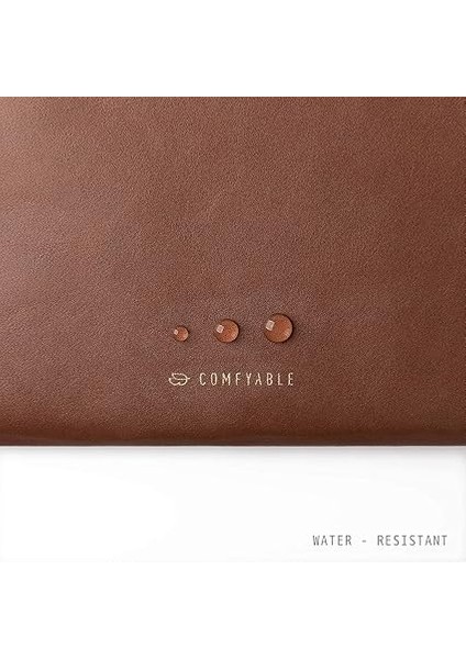 13 Inç MacBook Pro M2 M1 ve MacBook Air 13 M3 M2 M1 ile Uyumlu Ince Dizüstü Bilgisayar Kılıfı, Pu Deri Çanta Su Geçirmez Kılıf Kılıf, Kahverengi fiyatları