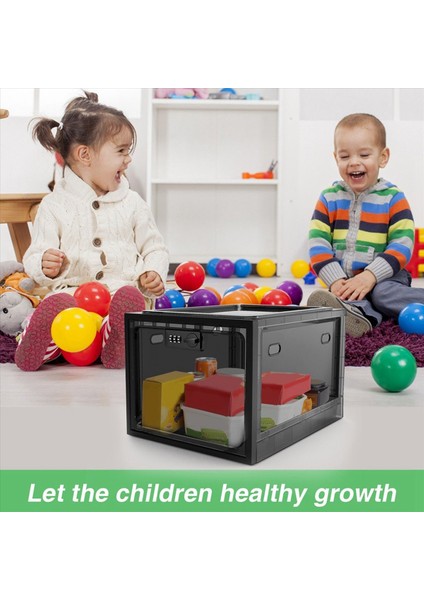 2x Ilaç Kilit Kutusu Cep Telefonu Kilit Kutusu Kilitlenebilir Depolama Kutusu Buzdolabı Gıda Kilit Kutusu Tablet Depolama Dolabı Siyah (Yurt Dışından) fiyatları