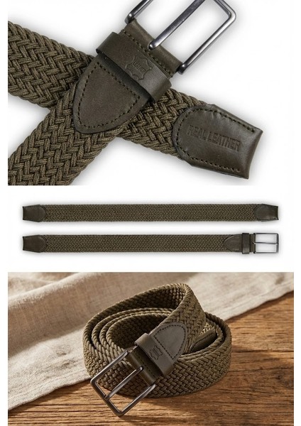 Hakiki Deri Erkek Örgü Esnek Kemer – 3,5cm modelleri