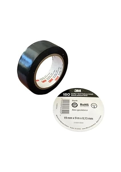 Temflex Elektrik Izolasyon Bandı Siyah (0,13 mm x 19 mm x 9 Metre) modelleri