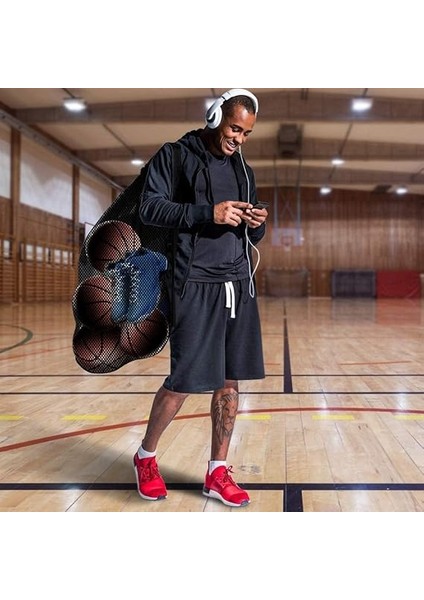 Futbol Topu Çantası, Ayarlanabilir Omuz Askısı Tasarımlı Ekstra Büyük Ipli Spor Top Çantası, Basketbol, Futbol, Beyzbol, Yüzme Ekipmanlarını Tutmak Için Ağır Hizmet Tipi Örgü Top Çantası modelleri