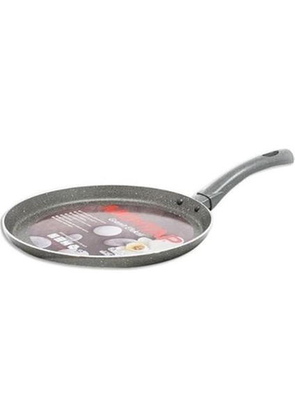 Granit Hamsi Tava Metal Kapak Çelik Sap 28X4CM Gri