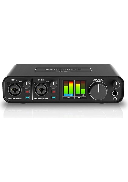 m2 | ess sabre32 ultra ™ dac teknolojisi ile donatılmış 2-giriş/2-çıkış 24bıt/192khz usb-c (type c) ses kartı, 2 mic preamp, lcd ekran ve 6 gb loops & samples - mac/pc/ios
