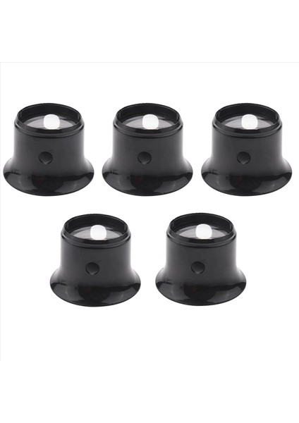 5x Saatçi Loupe 10 Kat Cam Kuyumcu Mercek Lens Siyah (Yurt Dışından)
