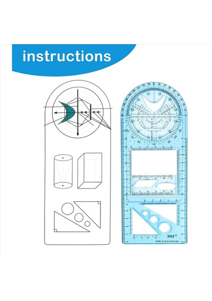 8 Pcs Çok Fonksiyonlu Geometrik Cetvel Plastik Çember Çizim Aracı Çizim Şablonları Açık Grafik Tasarım Araçları (Yurt Dışından) indirimleri