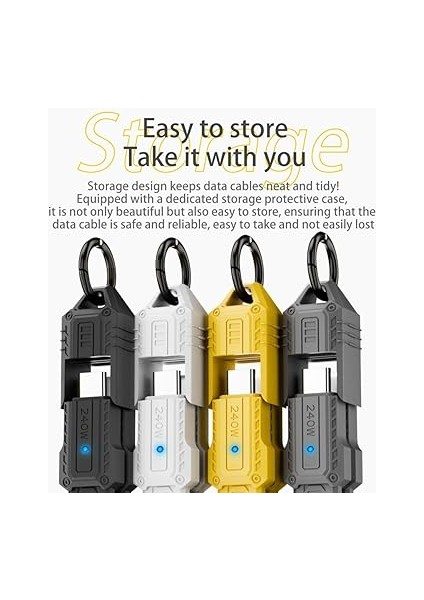 Type-C To Type-C Anahtarlık Tipi 240W 80GBPS 8k60Hz Mini Kablo Otgzb Siyah fırsatları