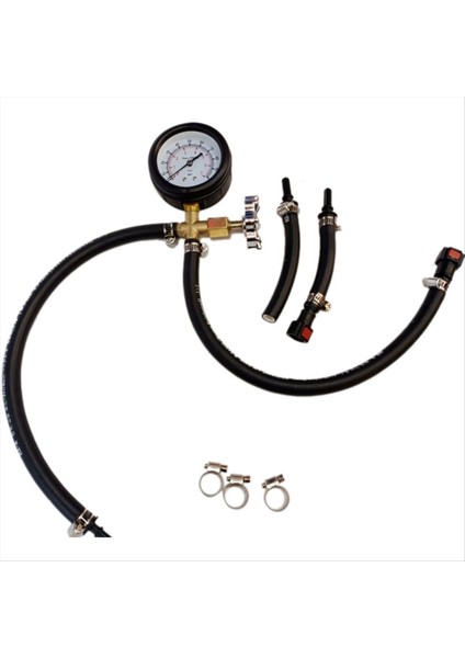 0-100PSI Hızlı Bağlı Yakıt Enjeksiyon Pompası Basınç Test Cihazı Valf ile Benzin Basınç Göstergesi Ölçer Metre Test Cihazı (Yurt Dışından)