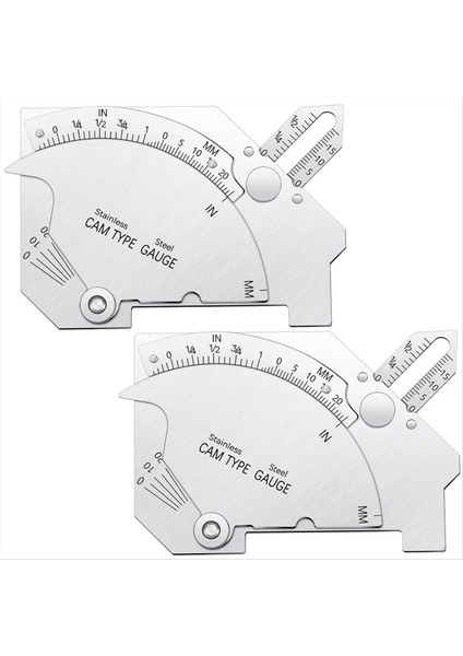 2 Adet Köprü Kam Gage Kaynak Göstergesi Kaynaklı Yüzeylerin Incelenmesi Için Paslanmaz Çelik Kalınlık Göstergesi Aracı (Yurt Dışından)
