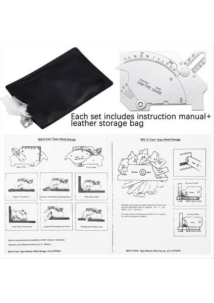 2 Adet Köprü Kam Gage Kaynak Göstergesi Kaynaklı Yüzeylerin Incelenmesi Için Paslanmaz Çelik Kalınlık Göstergesi Aracı (Yurt Dışından) fiyatları