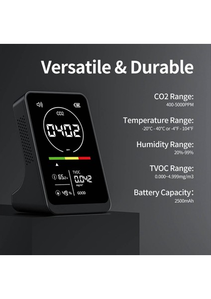 Co2 Kızılötesi Ndır Sensör Hava Kalitesi Dedektörü Karbon Dioksit Sıcaklık Nem Monitör Dijital Gaz Analizörü (Yurt Dışından) fırsatları