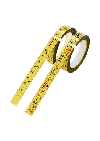 2 Paket Çelik Kendi Kendine Yapışkan Ölçüm Bandı Sağdan Sola 410CM Veya 161 Inç Emperyal ve Metrik Cetvel Bandı (Yurt Dışından)