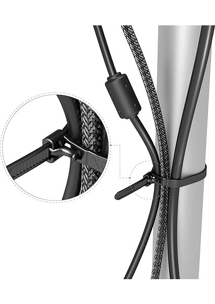 – Tekrar Kapatılabilir 3'lü Kablo Bağı Paketi (100, 150, 200MM x 7,4 Mm) (Çıkarılabilir/yeniden Kullanılabilir Çok Kullanımlık Kablo Bağları, 3X40 Parça, Naylon Esnek, Siyah) indirimleri