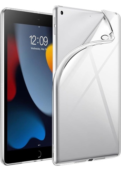9. Nesil ile Uyumlu Şeffaf Kılıf Silikon Tablet Kılıfı Ultra Ince Buzlu Şeffaf Kılıf (Ipad 9. Nesil)