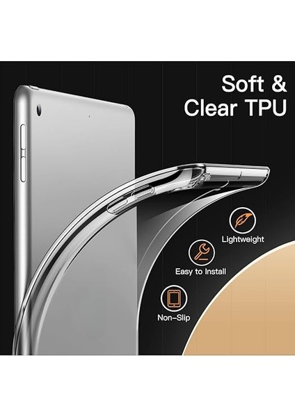 9. Nesil ile Uyumlu Şeffaf Kılıf Silikon Tablet Kılıfı Ultra Ince Buzlu Şeffaf Kılıf (Ipad 9. Nesil) fiyatları