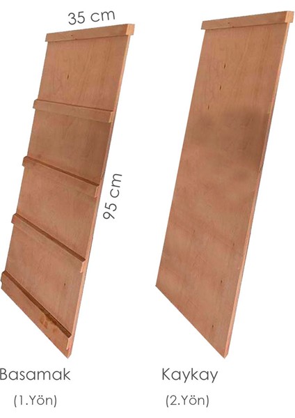 Ahşap Pikler Rampası Çift Yönlü