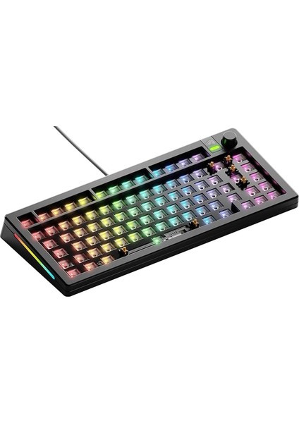 Gmmk 3 Klavye Iskeleti Düğmeli Özel Oyuncu Klavye Iskeleti,%75 Mekanik Klavye, Modüler Conta Sistemi, Değiştirilebilir 5 Ayaklı Mx, Ses Bastırıcı Köpük, Alüminyum Anahtar Plakası, Ansı (S)