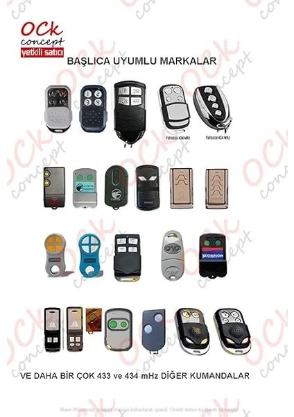 Concept Akıllı, Kopyalanabilir, Kepenk Kumandası, Panjur Kumandası, Otopark Kumandası, Bariyer Kumandası, Wicom Uk-44 Kumanda (4 Adet) fırsatları