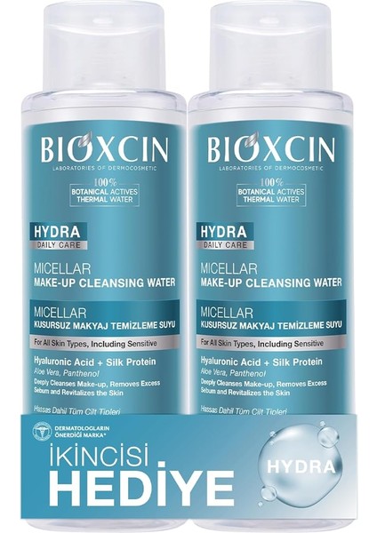 Hydra Micellar Kusursuz Makyaj Temizleme Suyu | 500 ml 1 Alana 1 Hediye | Vegan Misel Su | Tüm Cilt Tipleri Için