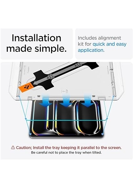 iPad Pro 13 Inç (2024) ile Uyumlu Cam Ekran Koruyucu Kolay Kurulum Glas.tr Ez Fit Slim Hd - AGL07793 modelleri