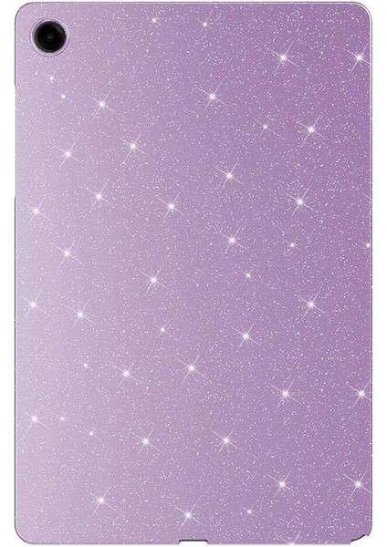 Galaxy Tab A9 Plus 11INÇ ile Uyumlu Kılıf Işıltılı Parlak Görünüm Koton Case X210 X216 X218 Lila modelleri