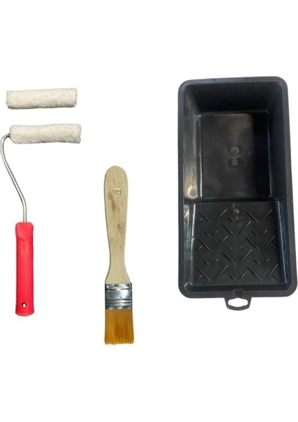 Kadife Rulo Fırça Seti 10CM Tek EBAT,KAP+KADIFE2LI+EKO3FIRÇA EH469