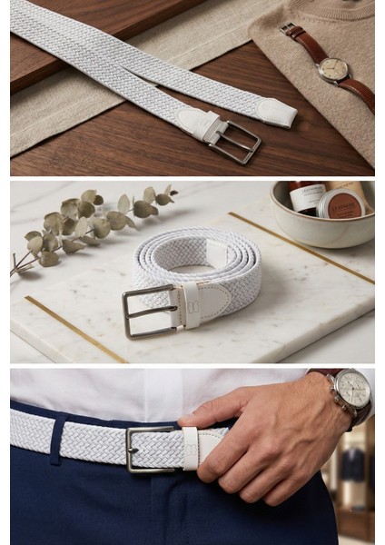 Hakiki Deri Erkek Örgü Esnek Kemer – 3,5cm indirimleri