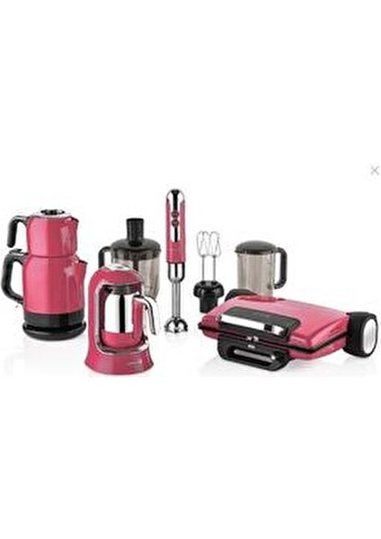 Viva 14 Parça Elektrikli Çeyiz Seti Pembe Renkli Modern Tasarım fiyatları