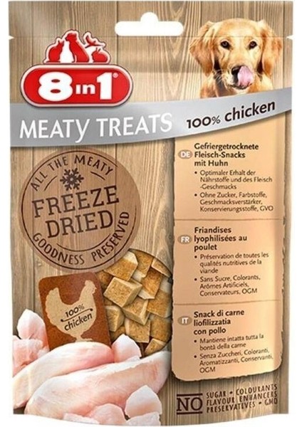 Meaty Treats Freeze Dried Tavuklu Kurutulmuş Tahılsız Köpek Ödülü 50 gr