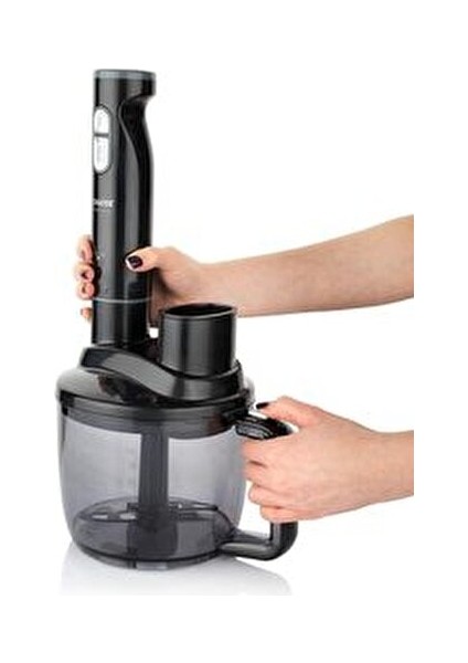 Elektrikli Çeyiz Seti Paslanmaz Çelik ve Siyah Renkli Mutfak Aletleri ile 4 Parça