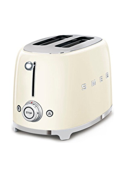 Krem Renkli Kettle ve 1x2 Ekmek Kızartma Makinesi Seti Paslanmaz Çelik 2 Parça