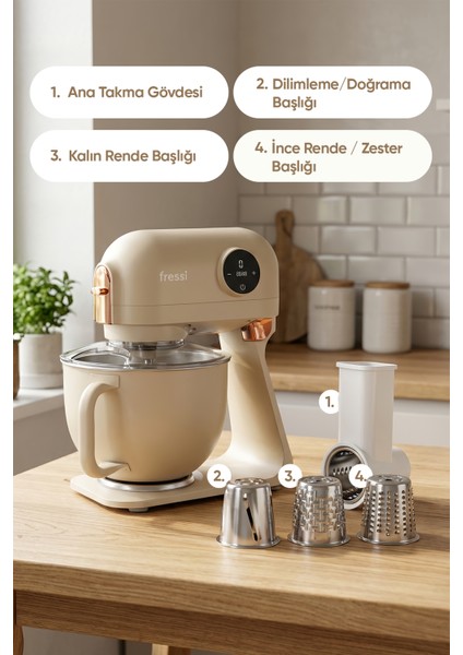 Hamur Yoğurma Makinesi Standlı Mikser Mutfak Şefi FR-SM2503 Allegro fiyatları