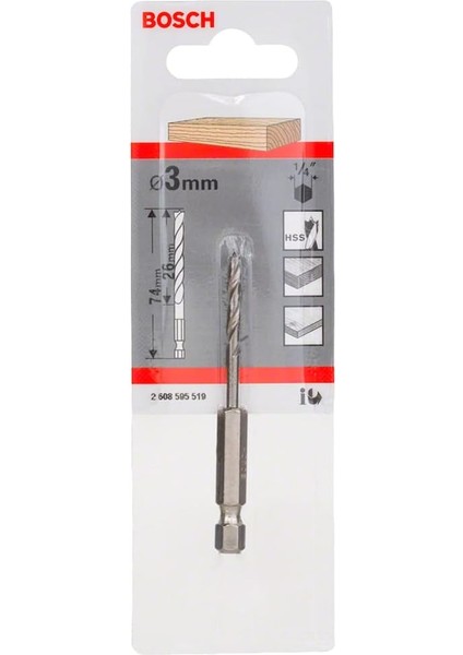 Professional Altıgen Şaftlı Ahşap Matkap Ucu 3 * 74 mm fiyatları