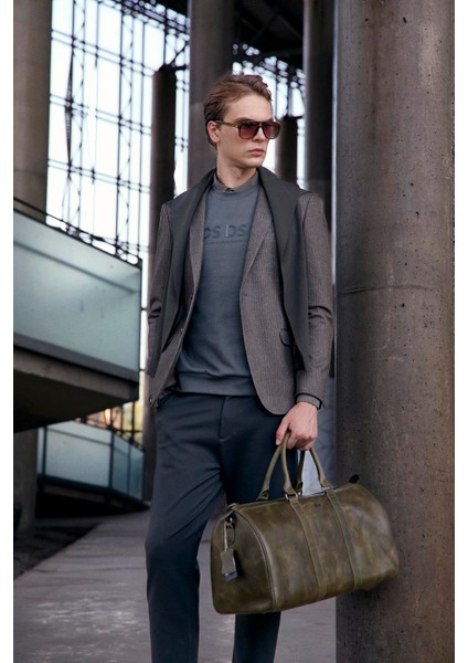 Erkek Sweatshirt Bisiklet Yaka Haki 1664 fiyatları