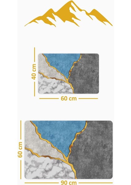 Yıkanabilir Kaymaz Tabanlı Modern Desenli 2'li Banyo Paspas Takımı BPS0025 fiyatları
