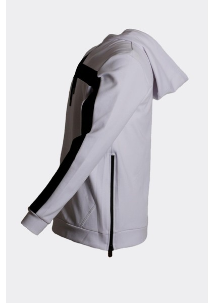 Erkek Sweatshirt Kapüşonlu Yan Fermuar Detaylı Sportswear Beyaz 1658 fiyatları