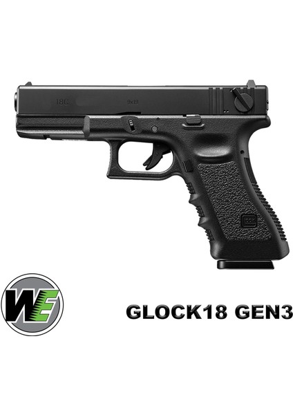 Airsoft Tabanca We Glock 18C Siyah Gen3 WE-G002A-BK G18-A-BK-GEN3