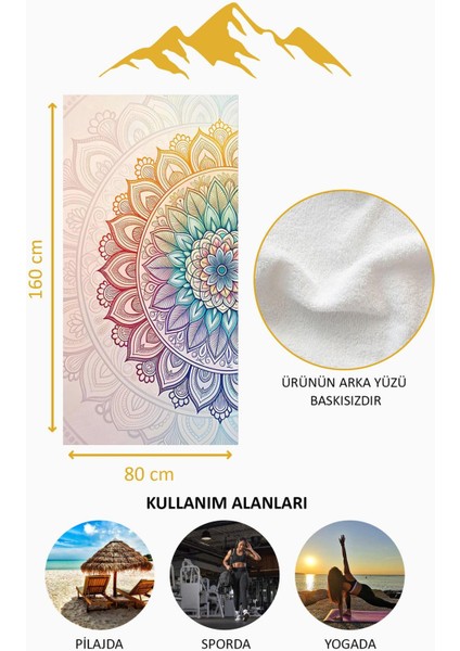 Dijital Baskı Plaj Deniz Havlusu Modern Desenli Peştamal (80X160 Cm) HVL0060 fırsatları