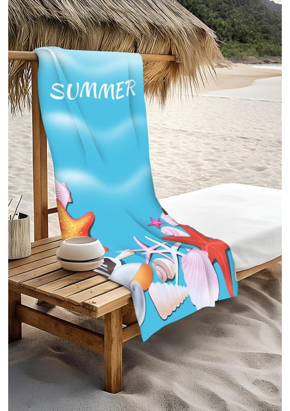 Dijital Baskı Plaj Deniz Havlusu Summer Desenli Peştamal HVL0073 modelleri
