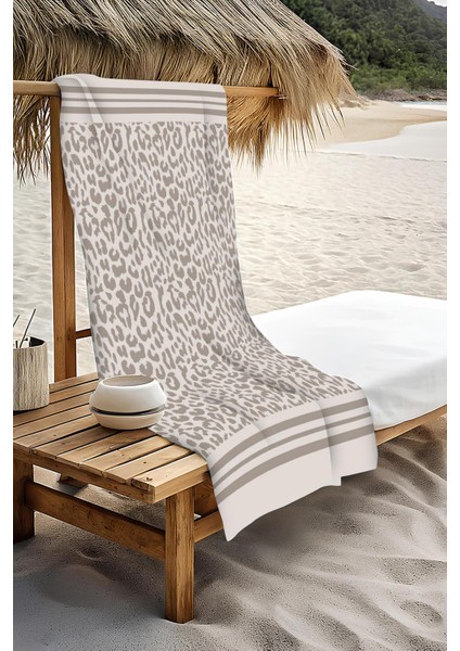 Dijital Baskı Plaj Deniz Havlusu Leoparlı Desen Peştamal HVL0112 modelleri