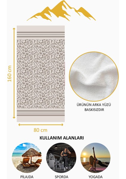 Dijital Baskı Plaj Deniz Havlusu Leoparlı Desen Peştamal HVL0112 fırsatları