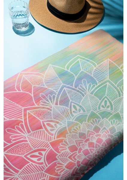 Dijital Baskı Plaj Deniz Havlusu Mandala Desenli Peştamal HVL0152 fiyatları