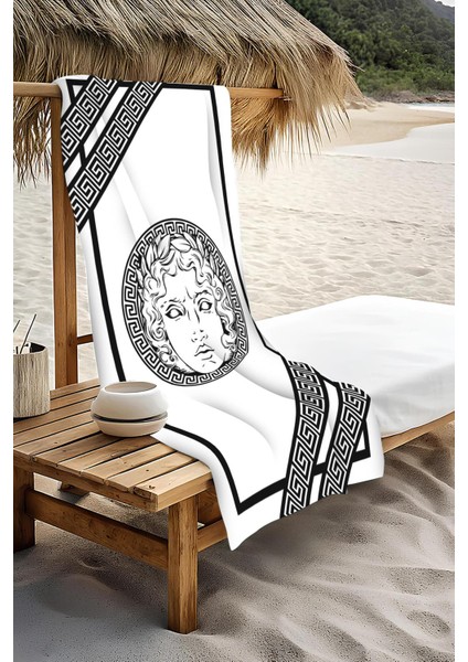 Dijital Baskı Plaj Deniz Havlusu Apollo Modern Desenli Peştamal HVL0232 modelleri