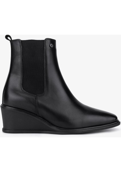 Kadın Hakiki Deri Siyah Topuklu Bot 51 1765 Bn Bot SK25-26 Sıyah Dr