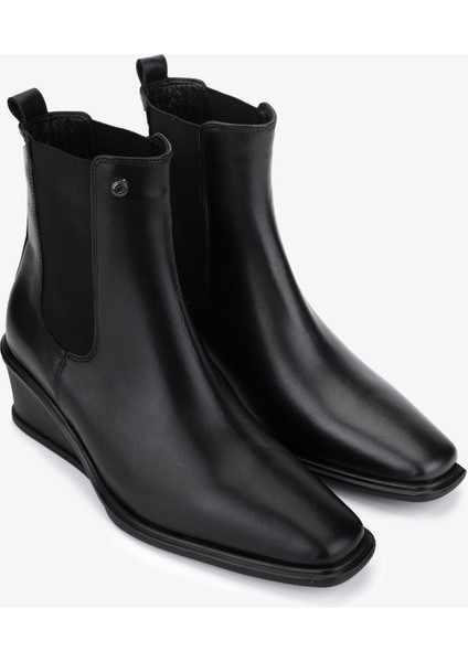 Kadın Hakiki Deri Siyah Topuklu Bot 51 1765 Bn Bot SK25-26 Sıyah Dr fiyatları