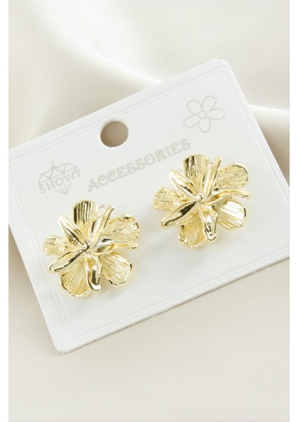 Deniz Yıldızı Çiçek Metal Küpe